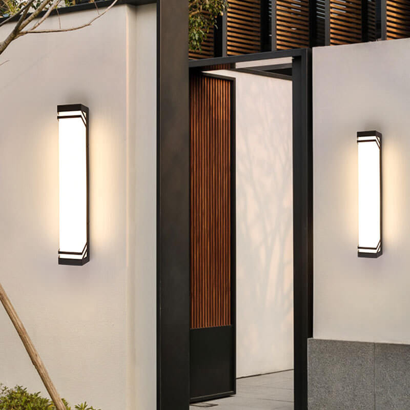 Waterproof Square LED Outdoor Sensor Wall Sconce Lamp
