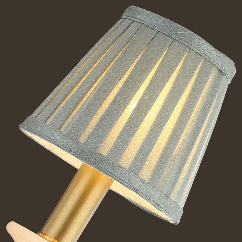 French Cone Copper Curved Arm 1//2 Light Wall Sconce Lamp