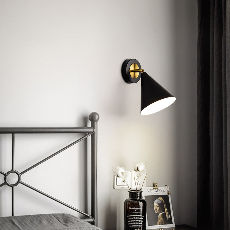 Minimalist Solid Color Rotatable 1-Light Wall Sconce Lamp