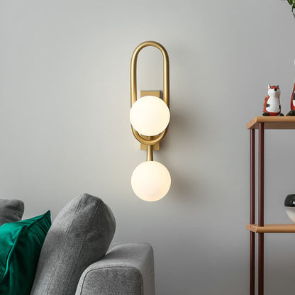 Light Luxury Iron Gold Magic Bean 2-Light Wall Sconce Lamp