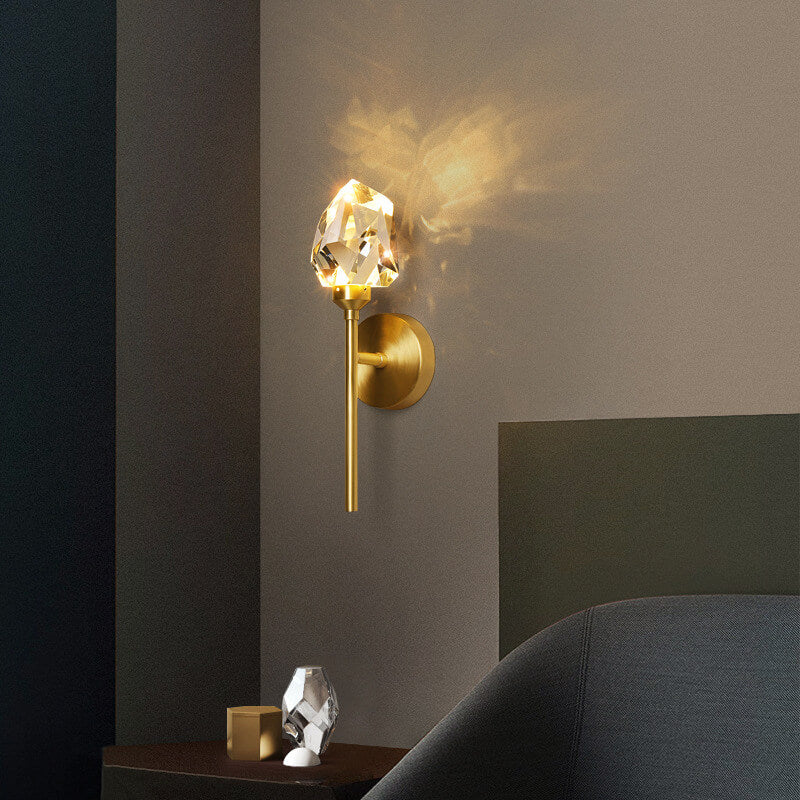 Full Crystal Scepter Design 1/2-Light LED Wall Sconce Lamp