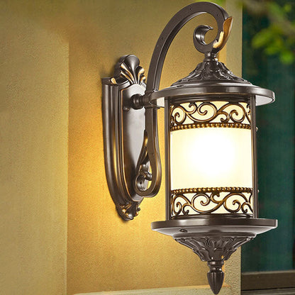 Cylindrical Outdoor Waterproof 1-Light Wall Sconce Lamp