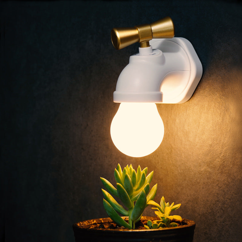Creative Faucet ABS PC USB LED Night Light Wall Sconce Lamp