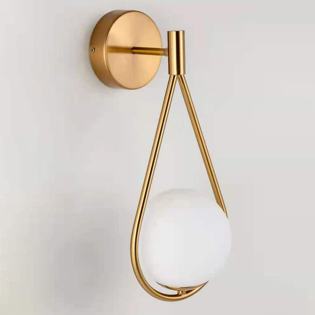 Scandinavian Glass Ball Oval Ring 1-Light Wall Sconce Lamp
