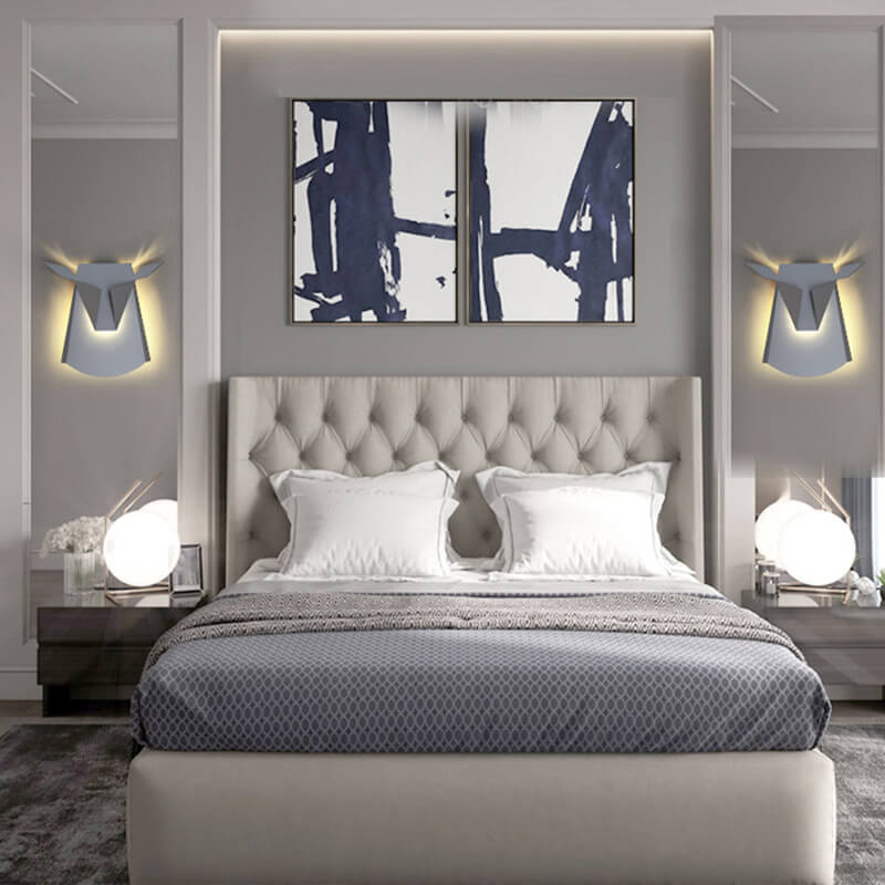 Creative Iron Bull Head Shape LED Wall Sconce Lamp
