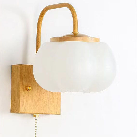 French Cream Style Raw Kapok 1-Light Wall Sconce Lamp