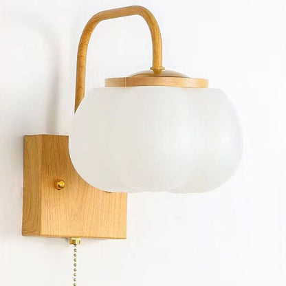 French Cream Style Raw Kapok 1-Light Wall Sconce Lamp