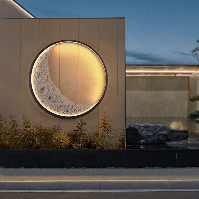 Modern Art Deco Round Metal Resin LED Wall Sconce Lamp