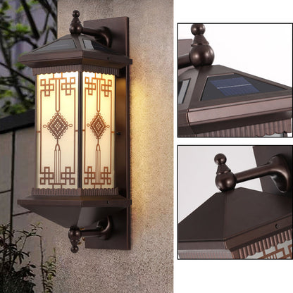Chinese Knot Pattern LED Waterproof Solar Wall Sconce Lamp