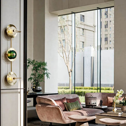 Modern Luxury Iron Glass Round LED Wall Sconce Lamp