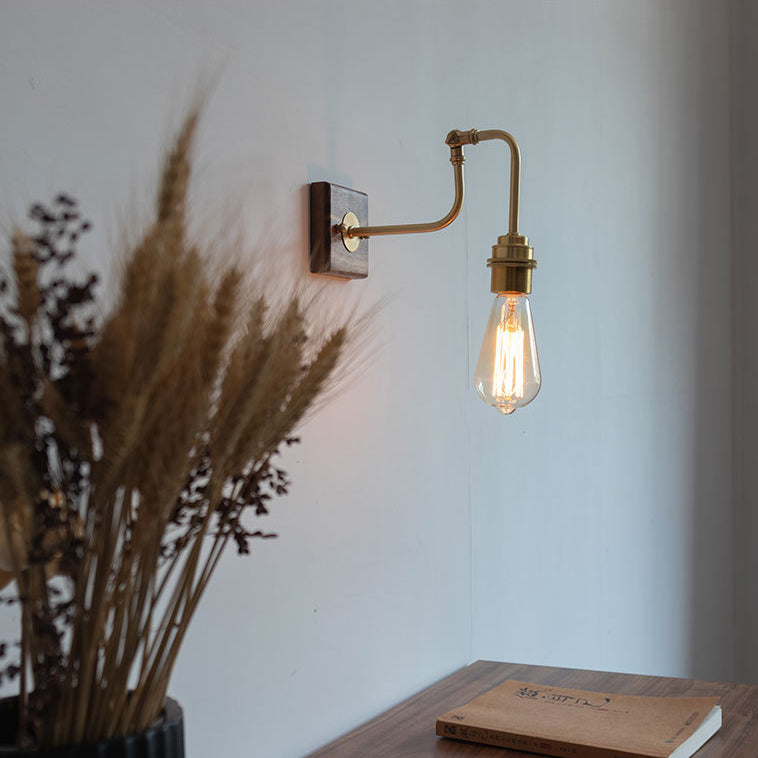 Contemporary Retro Copper 1-Light Wall Sconce Lamp
