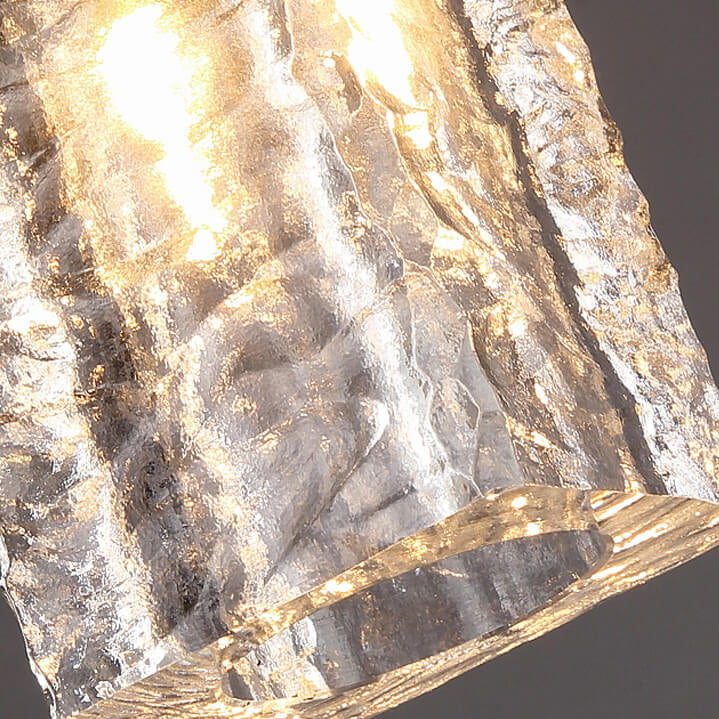 Modern Luxury Crystal Cube Copper 1-Light Wall Sconce Lamp