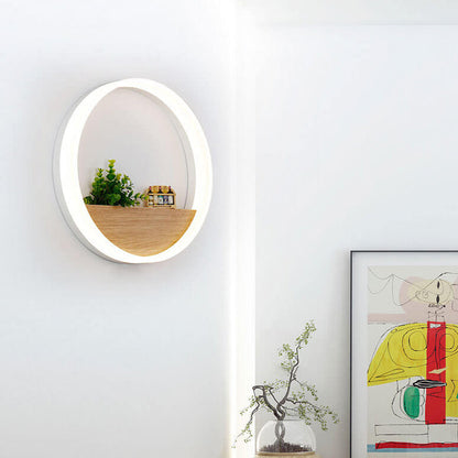 Solid Acrylic Storage Decoration Round LED Wall Sconce Lamp