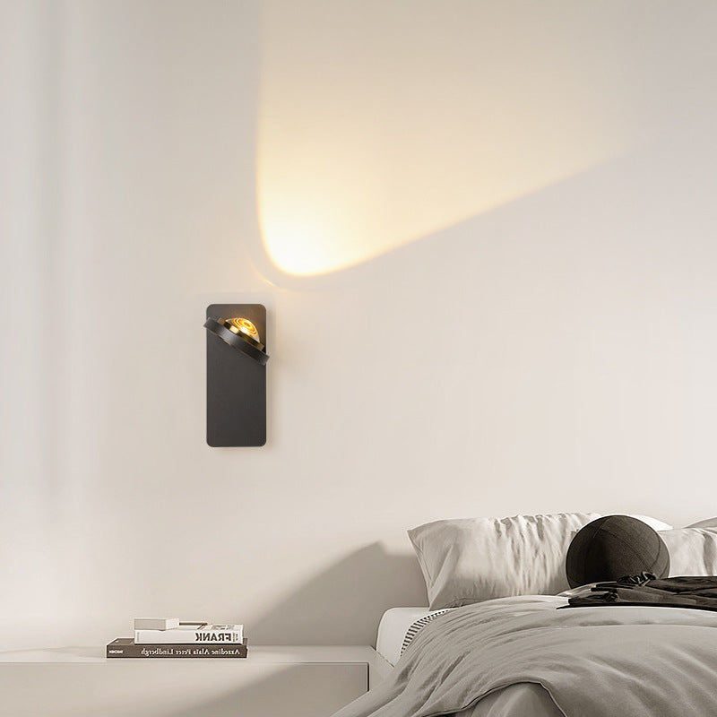 Round Iron Aluminum Rotatable LED Wall Sconce Lamp