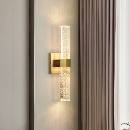 Luxury Cylinder Aluminum Crystal LED Wall Sconce Lamp