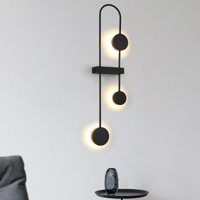 U Shaped Circle Metal Acrylic LED Wall Sconce Lamp