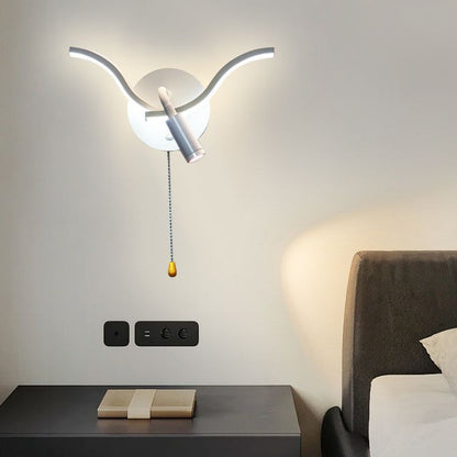Triangle Iron PC LED Wall Sconce Lamp With Spotlight