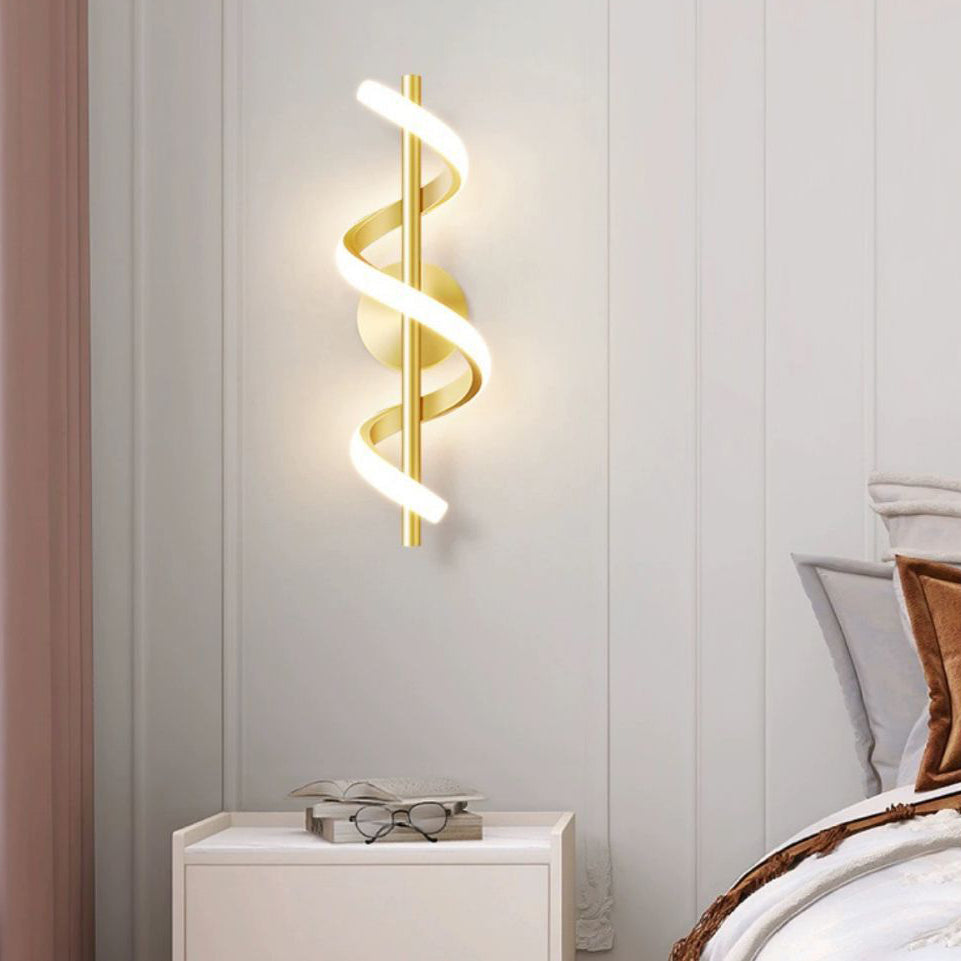 Spiral Hardware Aluminum Silicone LED Wall Sconce Lamp
