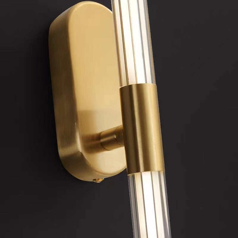 Electroplated Iron Straight Line LED Wall Sconce Lamp