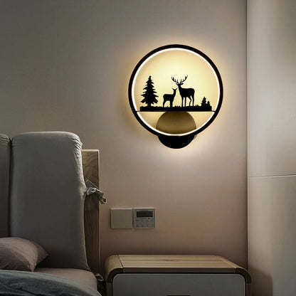 European-style Round Silicone Acrylic LED Wall Sconce Lamp