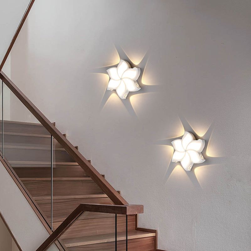 Simplicity Pinwheel Acrylic Shade LED Wall Sconce Lamp