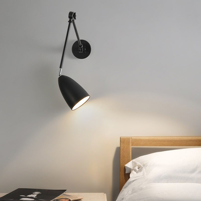 Simplicity Rocker Arm Long Rod 1-Light Wall Sconce Lamp