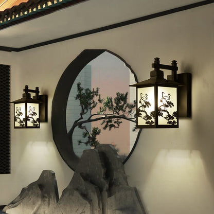 Chinese Sheet Zinc Alloy 1-Light Wall Sconce Lamp