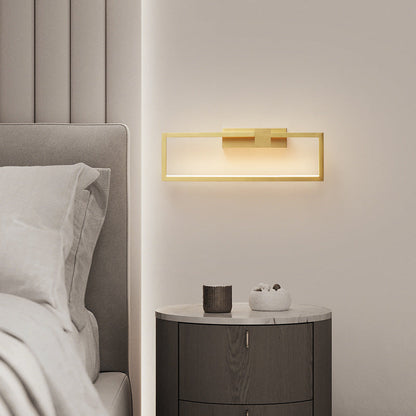 Mid-century Rectangular Geometric LED Wall Sconce Lamp
