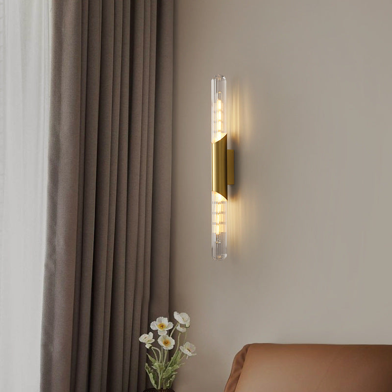 Modern Minimalist Cooper Glass 1-Light Wall Sconce Lamp