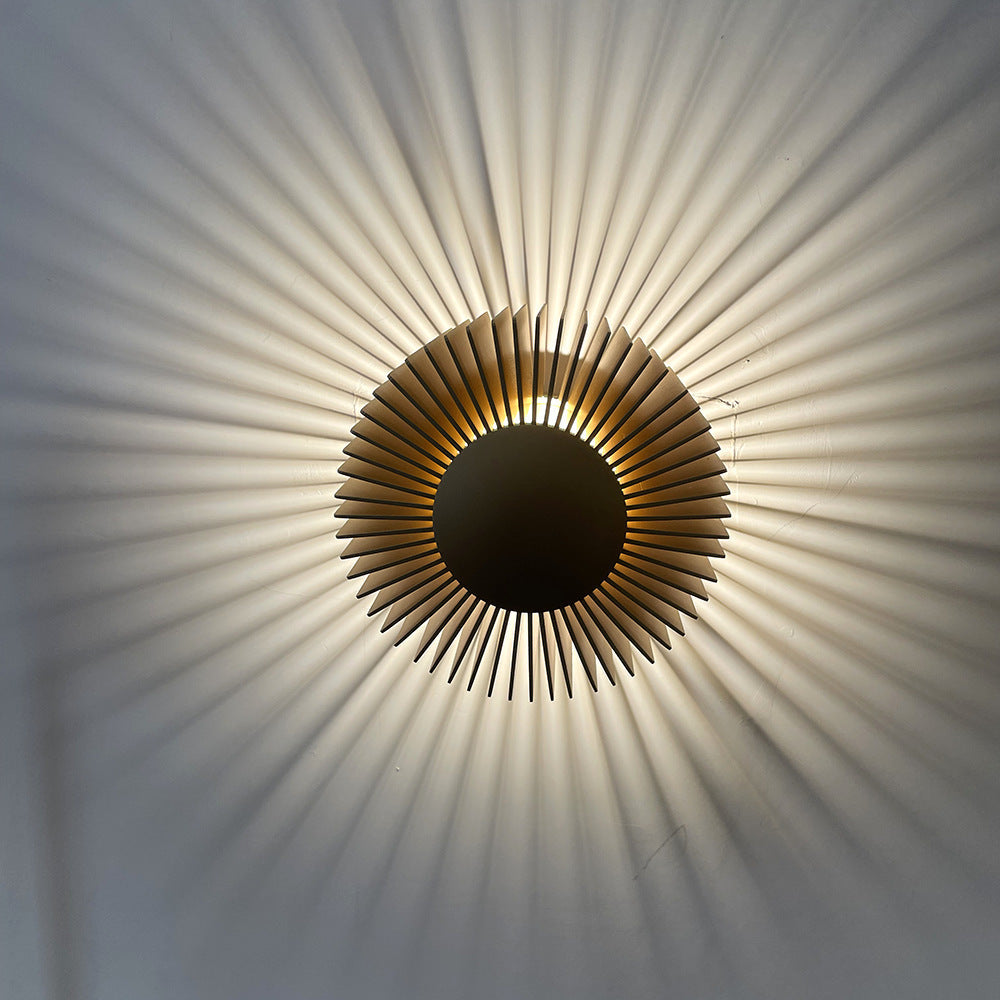 Aluminum Round Sun Flower Design LED Wall Sconce Lamp