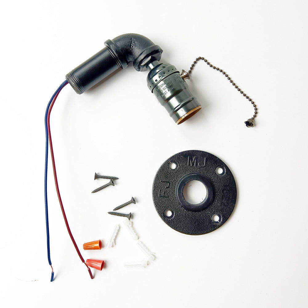 Industrial Iron Aluminum Plumbing 1-Light Wall Sconce Lamp