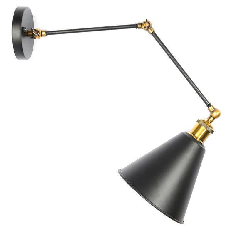 Wrought Rocker Telescopic Folding 1-Light Wall Sconce Lamp
