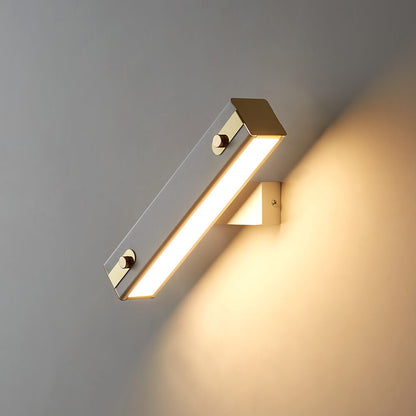 Light Wrought Iron Acrylic Rotatable LED Wall Sconce Lamp