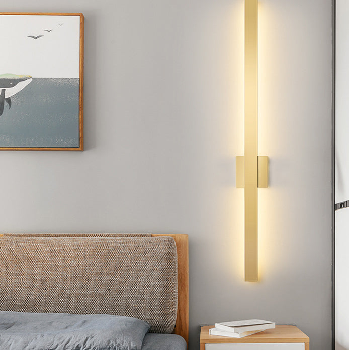 Minimalist Long Strip Iron Acrylic LED Wall Sconce Lamp