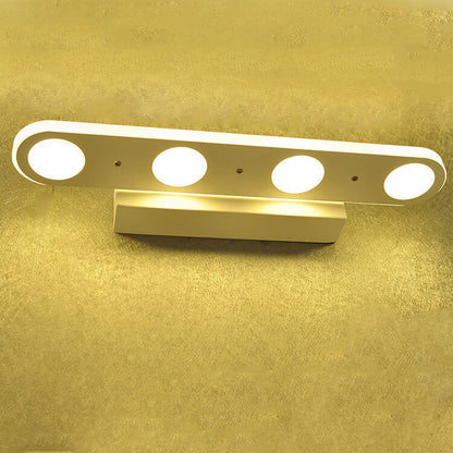 White Oval Acrylic Vanity Light 4/6 Light Wall Sconce Lamp