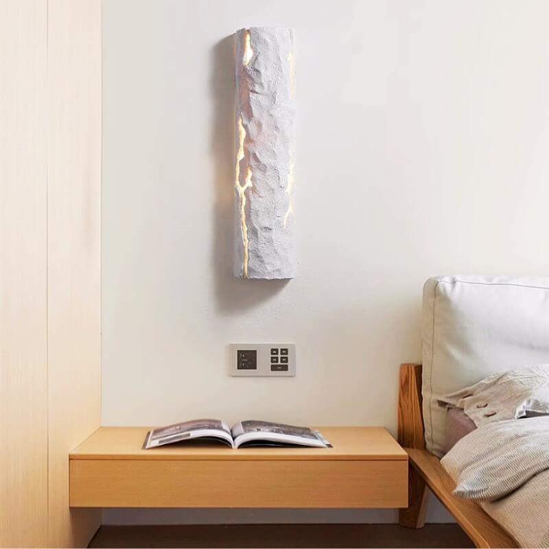 Resin Imitation Rock Stump Shade LED Wall Sconce Lamp