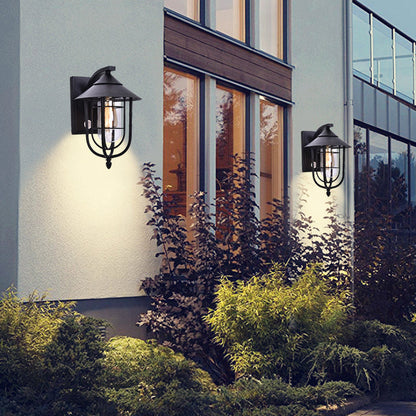 Iron Human Body Sensing 1-Light Outdoor Wall Sconce Lamp