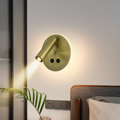 Rectangular Round Iron Aluminum LED Wall Sconce Lamp