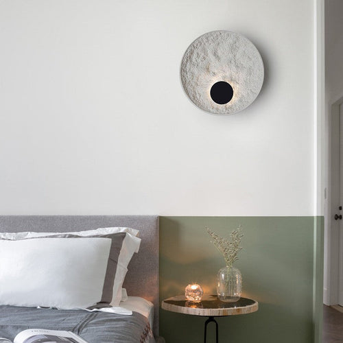 Contemporary Nordic Round Iron Resin LED Wall Sconce Lamp