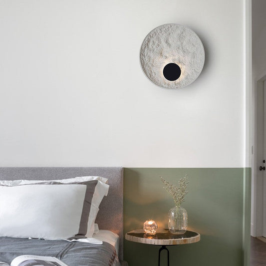Contemporary Nordic Round Iron Resin LED Wall Sconce Lamp