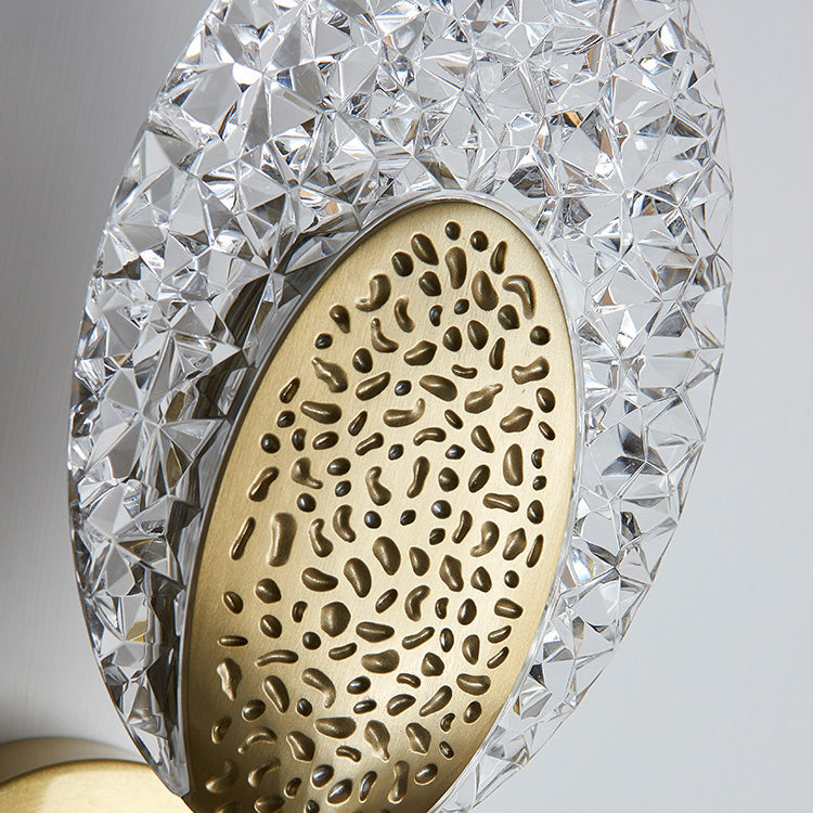 Oval Copper Acrylic Zinc Alloy LED Wall Sconce Lamp