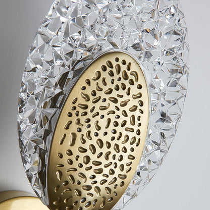 Oval Copper Acrylic Zinc Alloy LED Wall Sconce Lamp