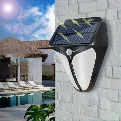 Solar Waterproof Body Sensor Patio LED Wall Sconce Lamp