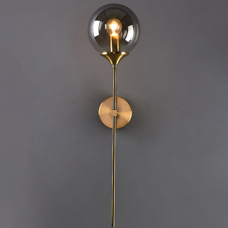 Creative Round Iron Glass 1-Light Wall Sconce Lamp