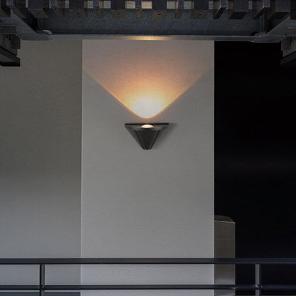 Triangle Aluminum Lens Frosted LED Outdoor Wall Sconce Lamp