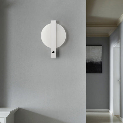 Round Rectangle Iron Aluminum Acrylic LED Wall Sconce Lamp
