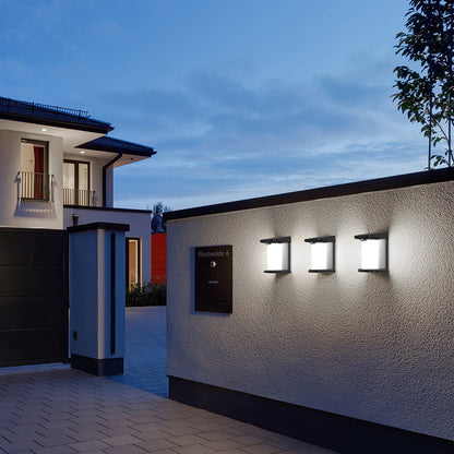 Solar Cylinder Shade LED Human Sensor Wall Sconce Lamp