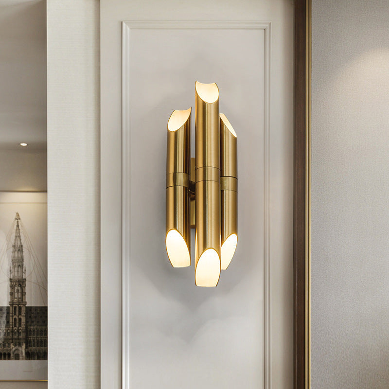 Luxury Cylindrical Iron Shade 3-Light Wall Sconce Lamp