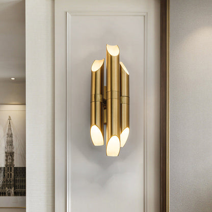 Luxury Cylindrical Iron Shade 3-Light Wall Sconce Lamp