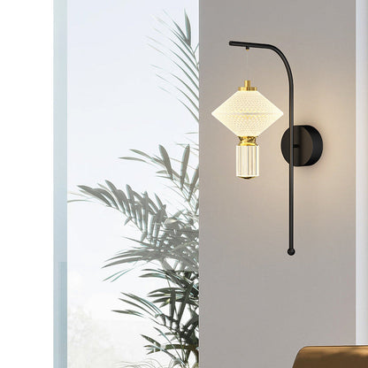 Iron Aluminum Acrylic Rhombic Column LED Wall Sconce Lamp